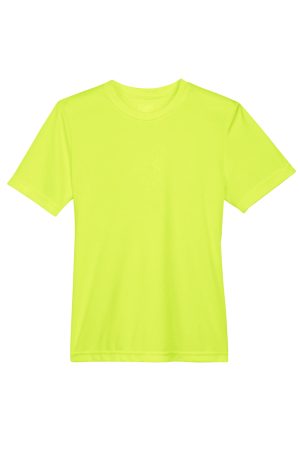 Youth Zone Performance Moisture Wicking Short Sleeve Crewneck T-Shirt – Safety Yellow